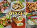 Keto obiad z kurczakiem: faszerowana cukinia, kurczak z szparagami, skrzydełka, kotleciki i zupa. Pyszne i zdrowe dania.