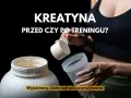 Kreatyna przed czy po treningu? Dwie dłonie przygotowują suplement, wyjaśniając, kiedy najlepiej ją przyjmować.