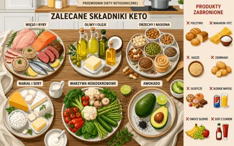 Zalecane produkty keto: mięso, ryby, oliwy, orzechy, nabiał, warzywa. Unikaj pieczywa, makaronu, kasz, ziemniaków, słodyczy, słodkich napojów, owoców i sosów z cukrem. To podstawa, by wiedzieć, autofagia co jeść.