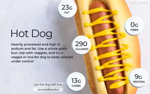 Hot dog z bułką i musztardą ma 290 kalorii. Sprawdź, ile kalorii ma berlinka, jeśli dbasz o dietę.